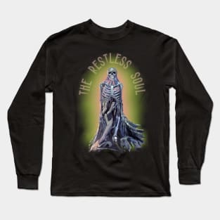 Comic Horror for halloween The Restless Soul Long Sleeve T-Shirt